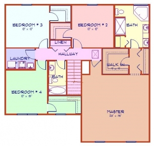 The Smithport - Upper Floor Plan